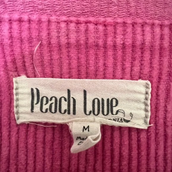 Peach Love Corduroy Shacket | Size Medium - Picture 2 of 2